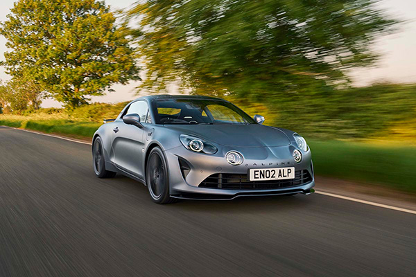 Matt Silver Renault Alpine A110 S Enstone On A County Road