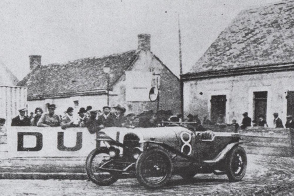 Bentley Racing Car In 1924 Racing On A Racing Track