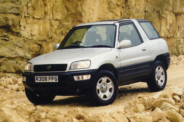 Silver all-terrain Toyota RAV