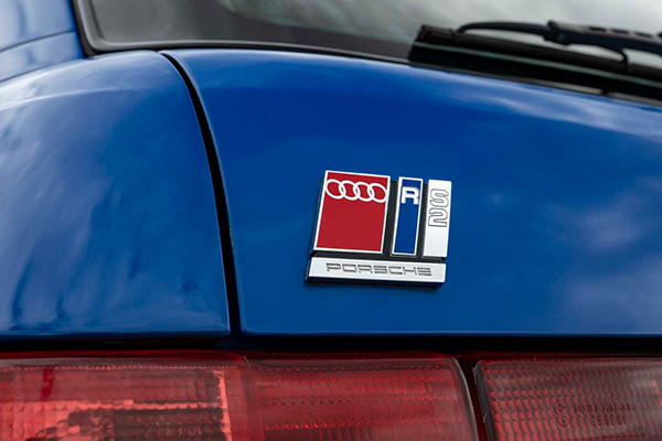 Audi RS2 Porsche emblem on bottom left hand corner of boot door