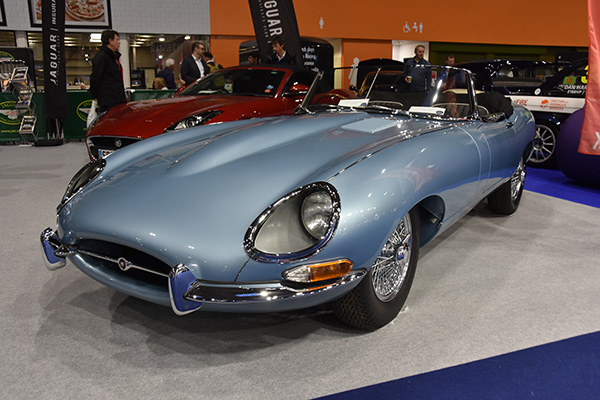 Opalescent Silver Jaguar E Type at NEC show